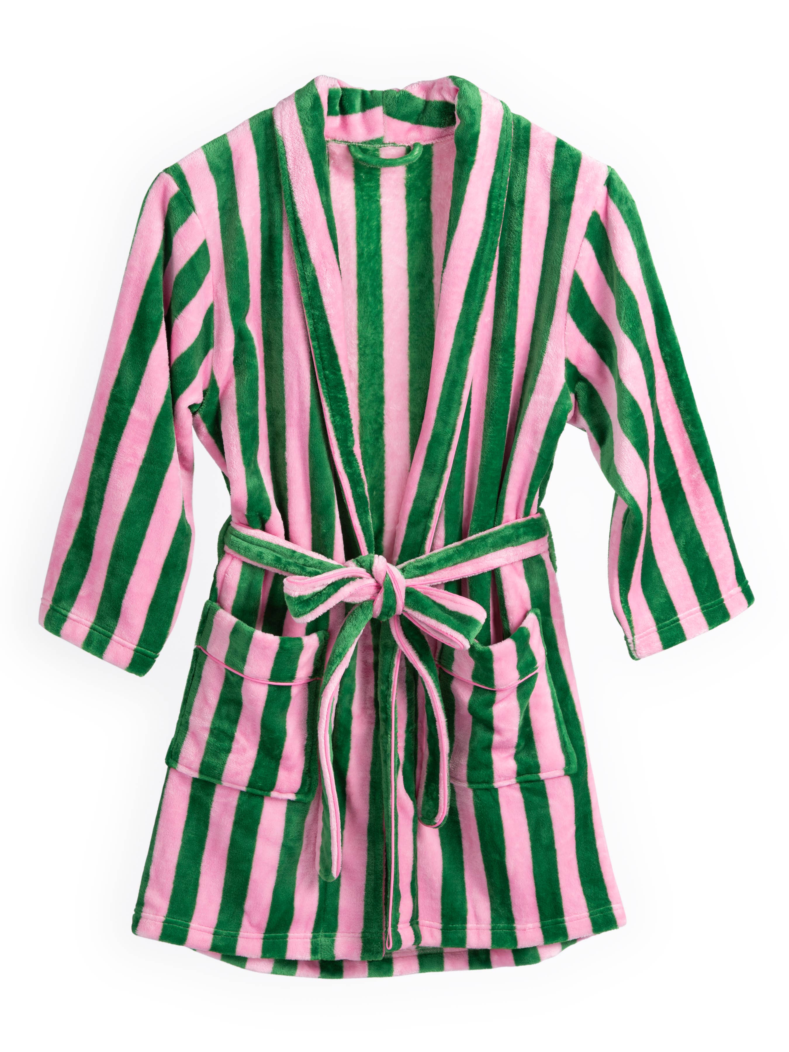 RED & PINK STRIPE ROBE, L/XL