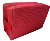 Cotton Waffle Cosmetic Bag, Large