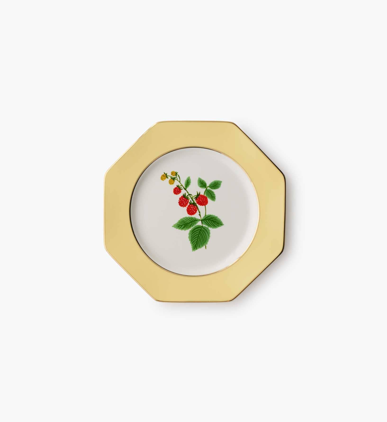 Roses Porcelain Dessert Plate Set