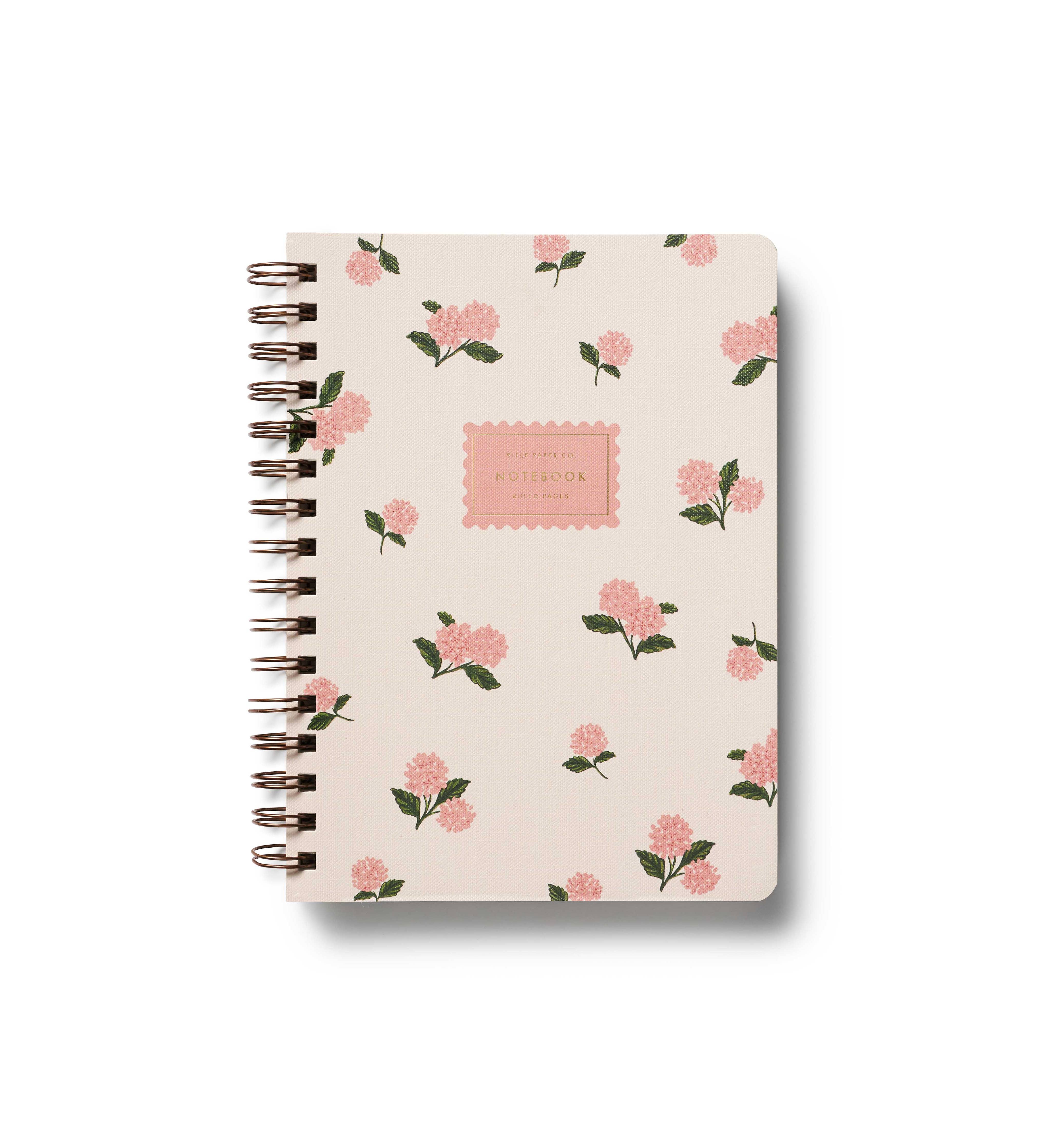 Pink Hydrangea Spiral Notebook