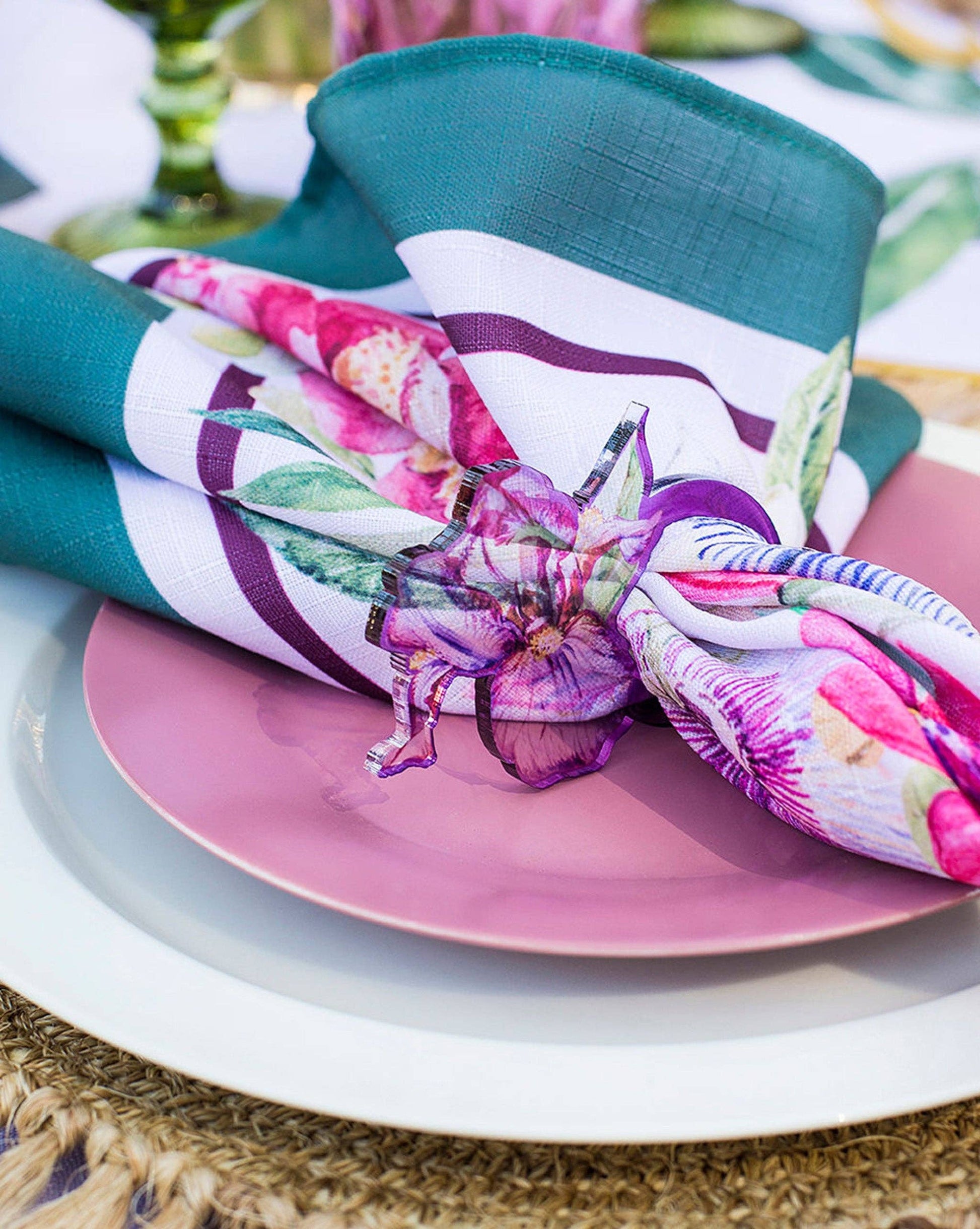 Iris Acrylic Napkin Rings