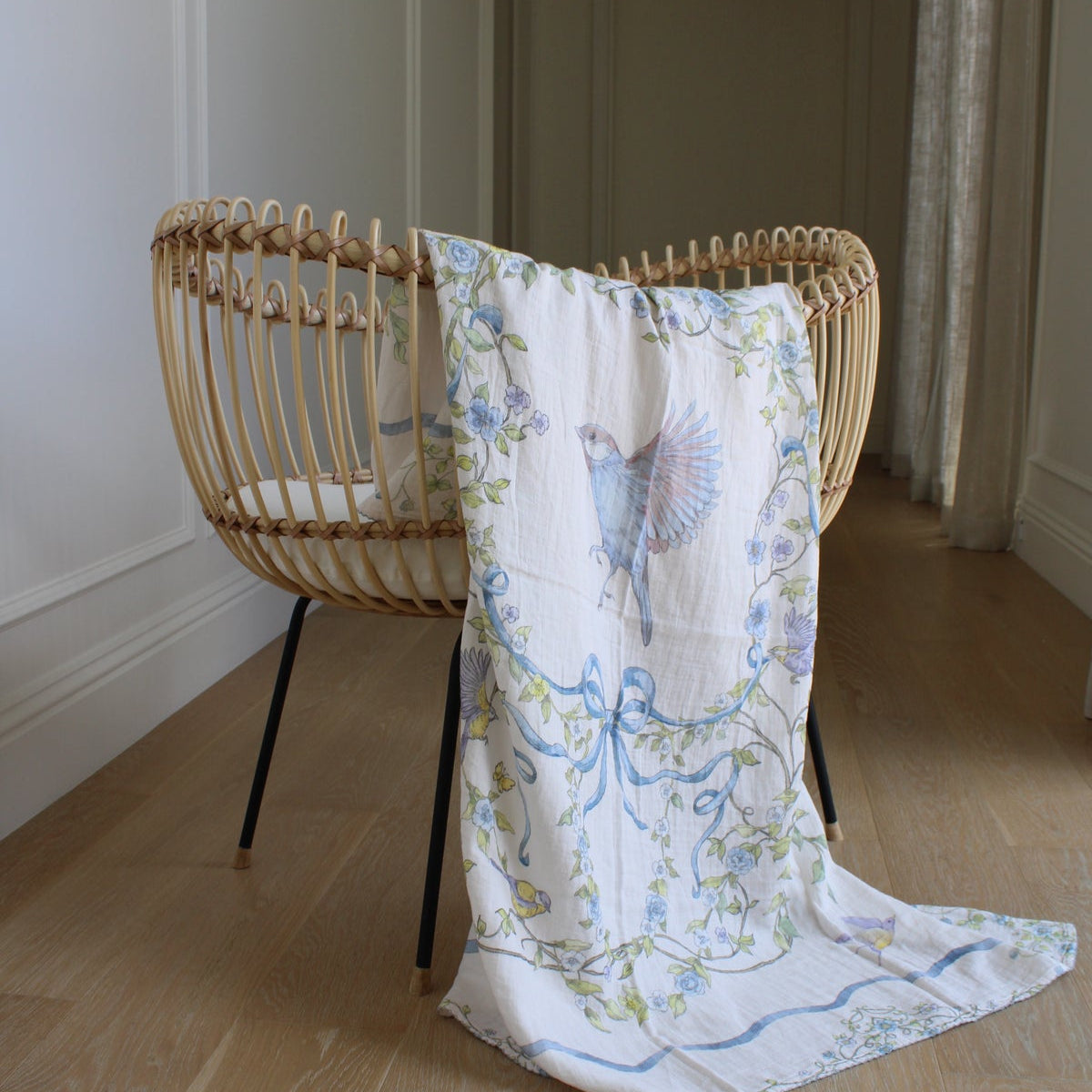 Ribbon Garden Muslin Blanket