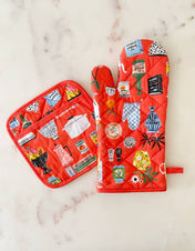 Oven Mitt + Pot Holder Set
