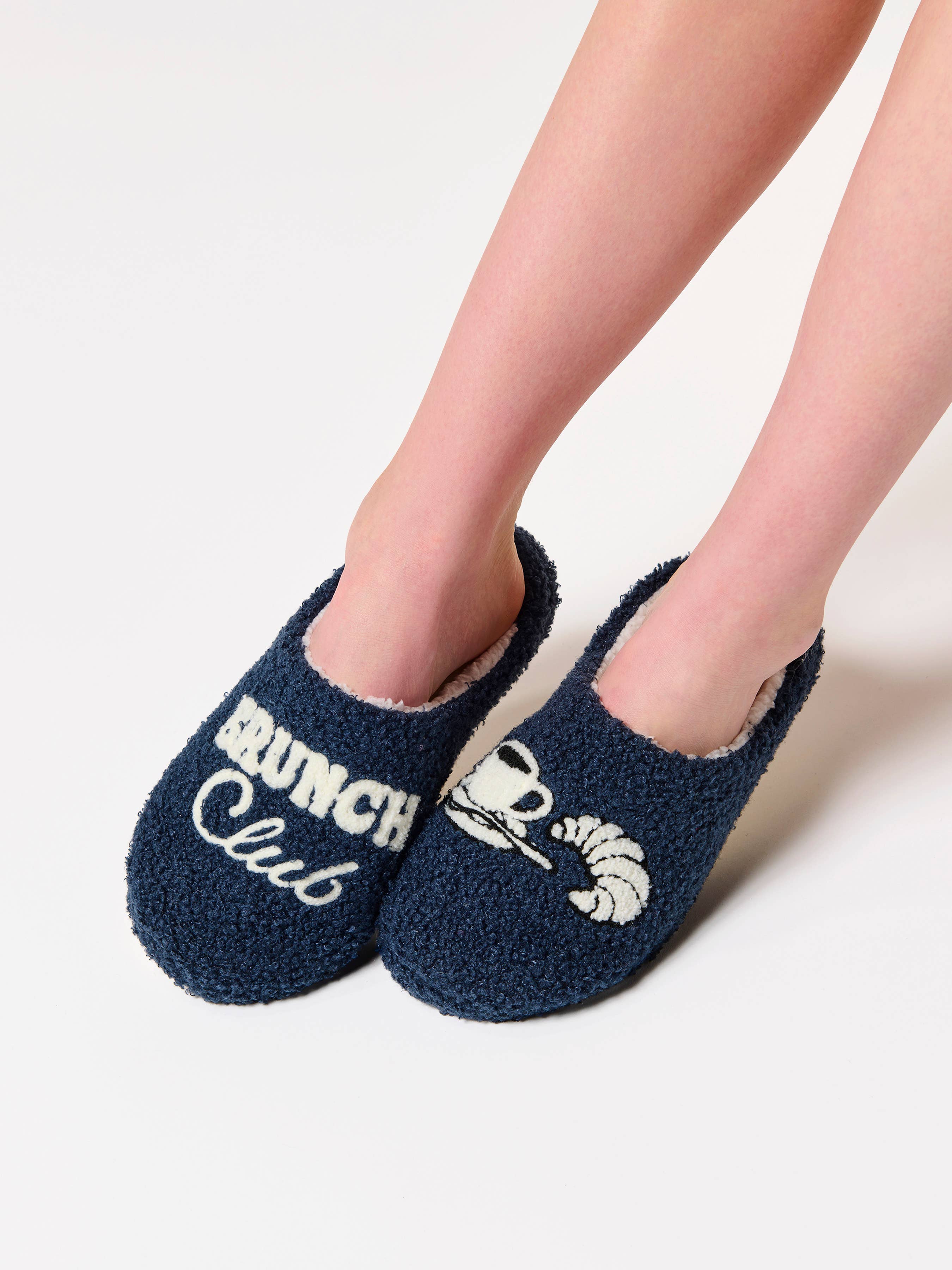"BRUNCH CLUB" SLIPPERS