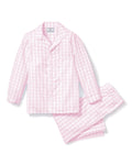 Kid's Twill Pajama Set - Pink Gingham.