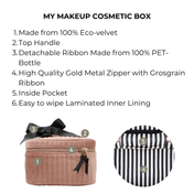 My Makeup Quilted Velvet Cosmetic Box