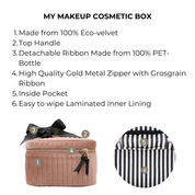 My Makeup Quilted Velvet Cosmetic Box