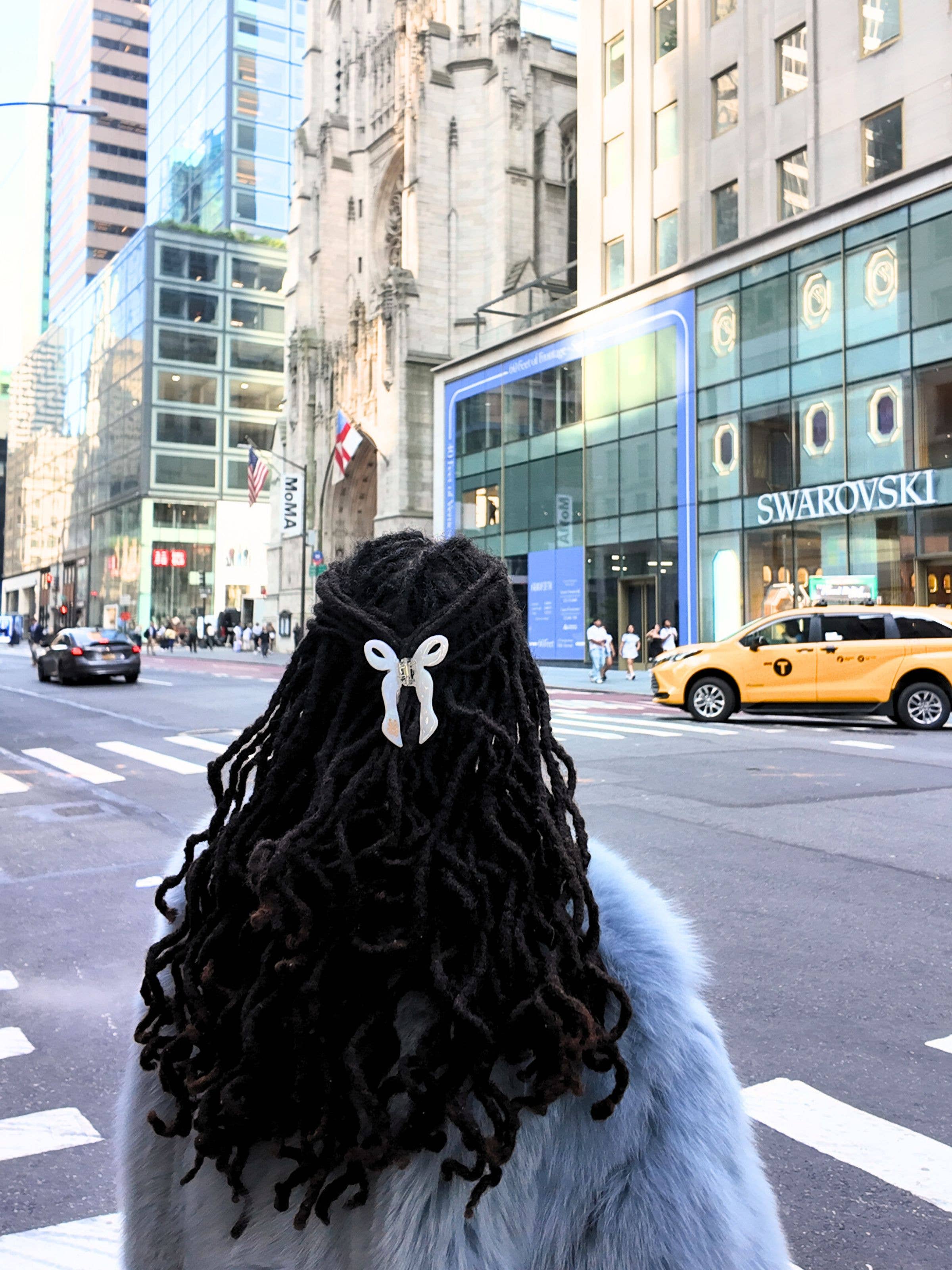 Hand-painted Coquette Bow Claw Hair Clip | Eco-Friendly