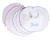 Double Thick Scallop Baby Bibs