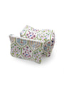 Tavi White Quilted Makeup Bag