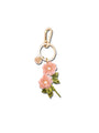 Hand-painted Wild Roses Bag Charm + Keychain