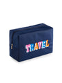 "TRAVEL" Oversized Zip Pouch