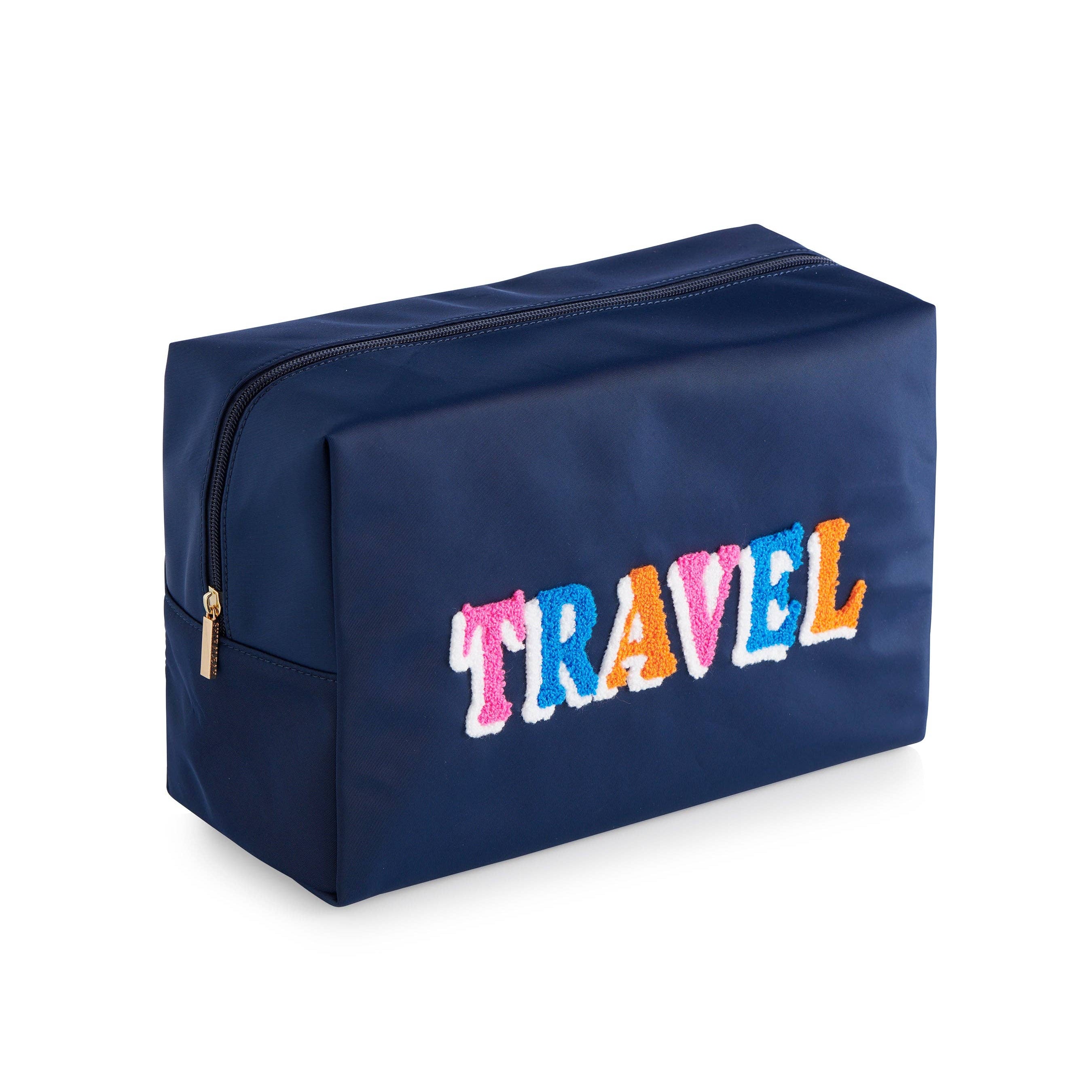 "TRAVEL" Oversized Zip Pouch