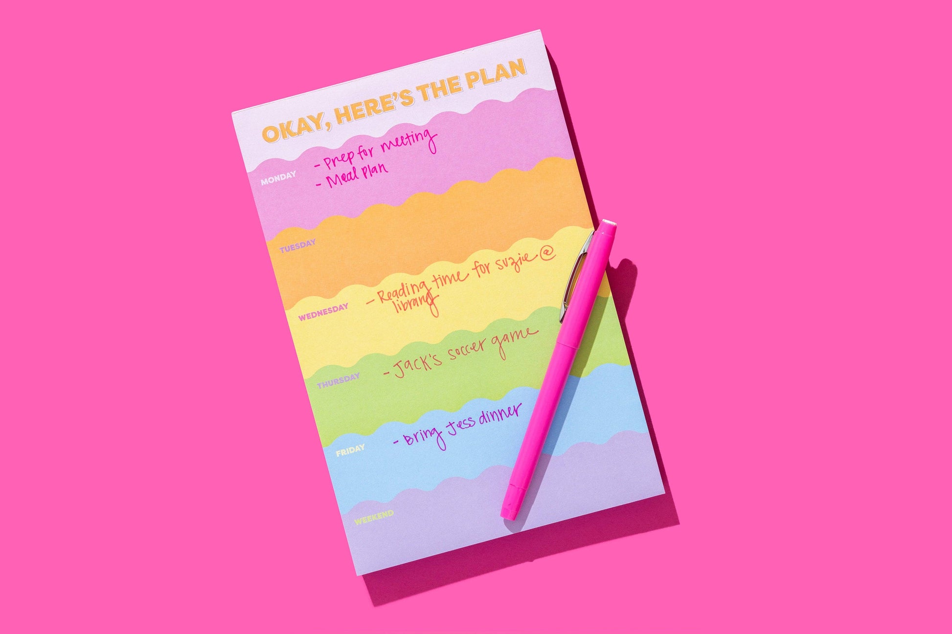 Weekly Planner Large List Pad