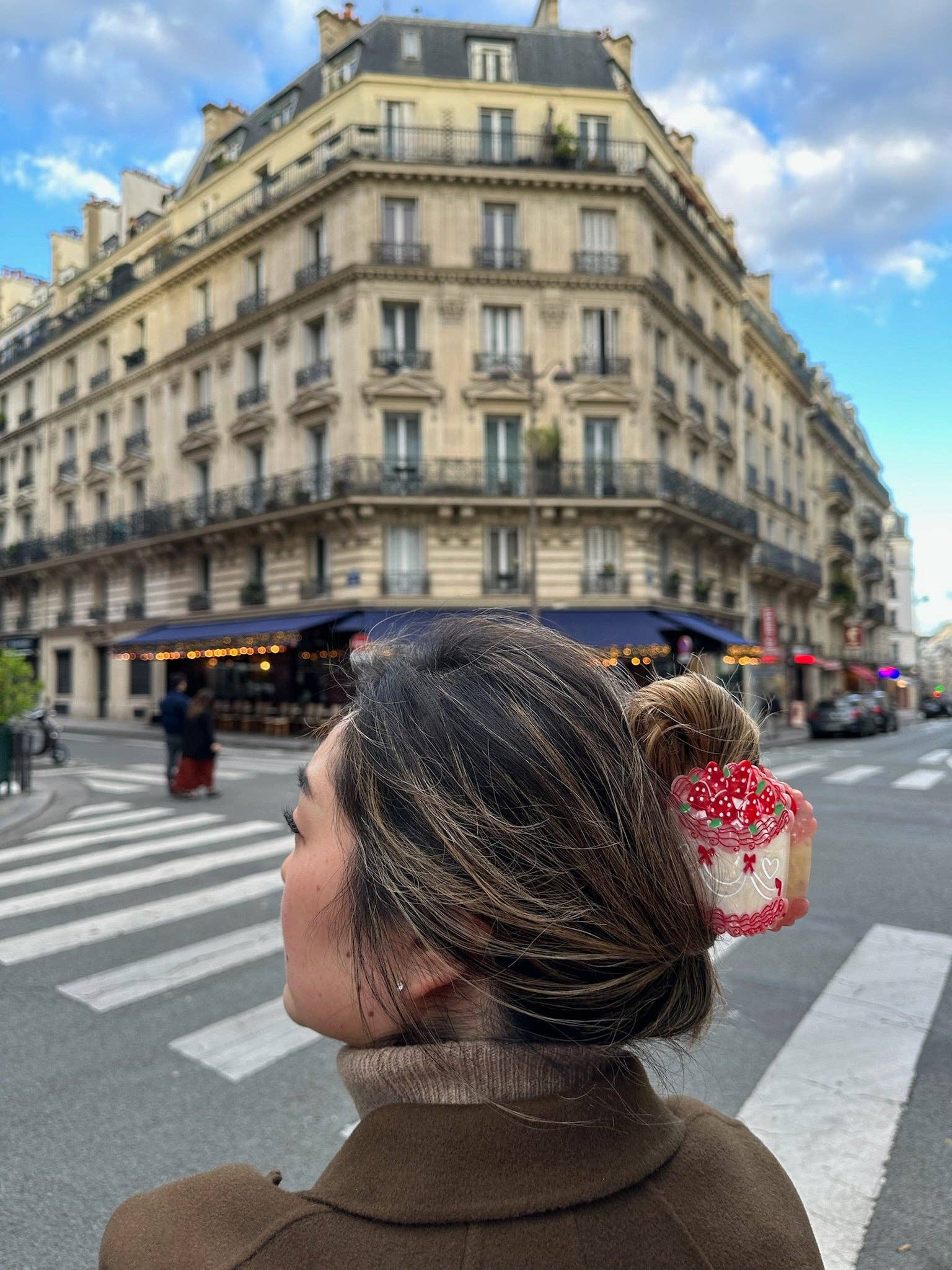 Hand-painted Party Cake Claw Hair Clip