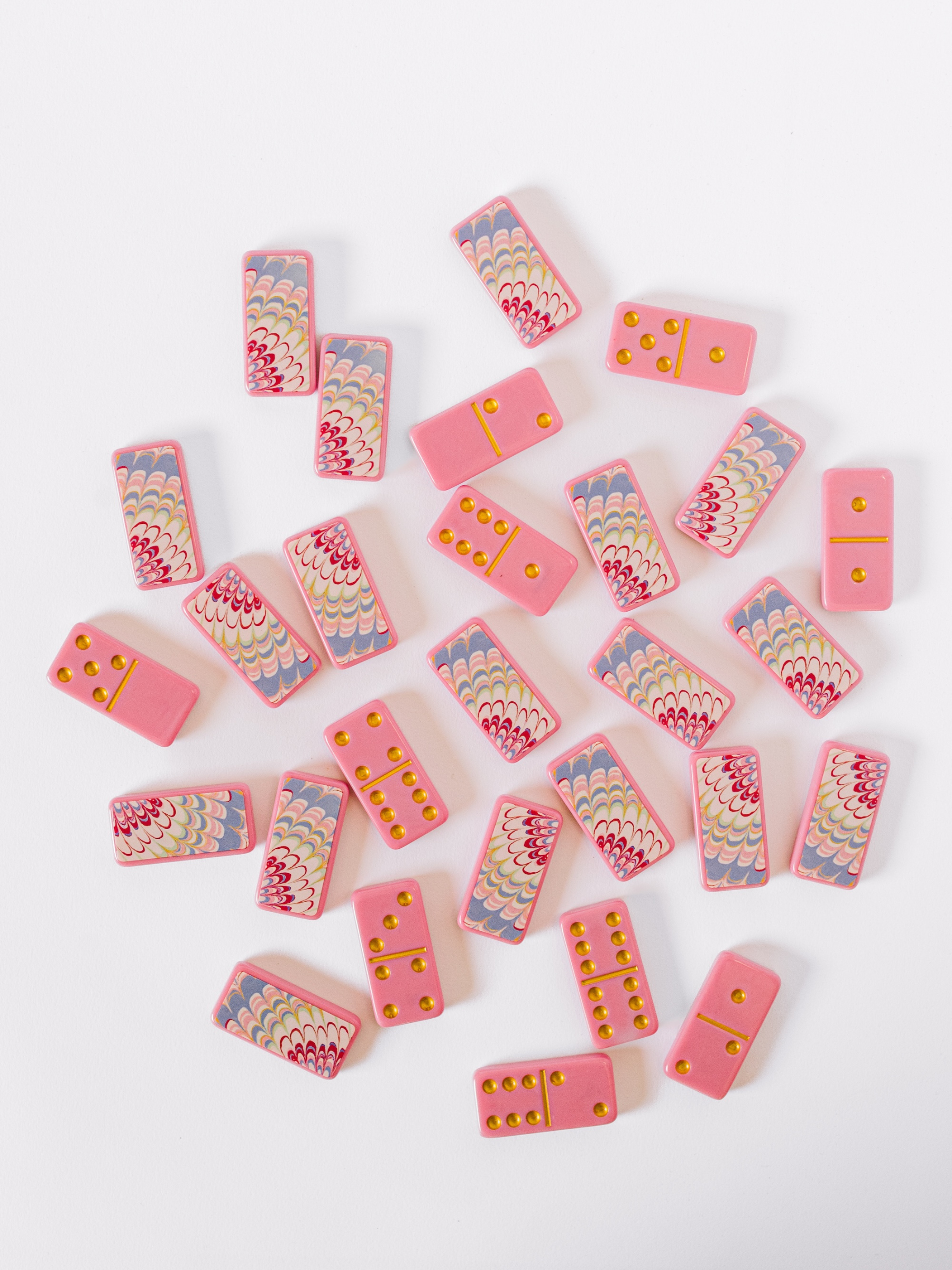 Marbled Colors Domino Set