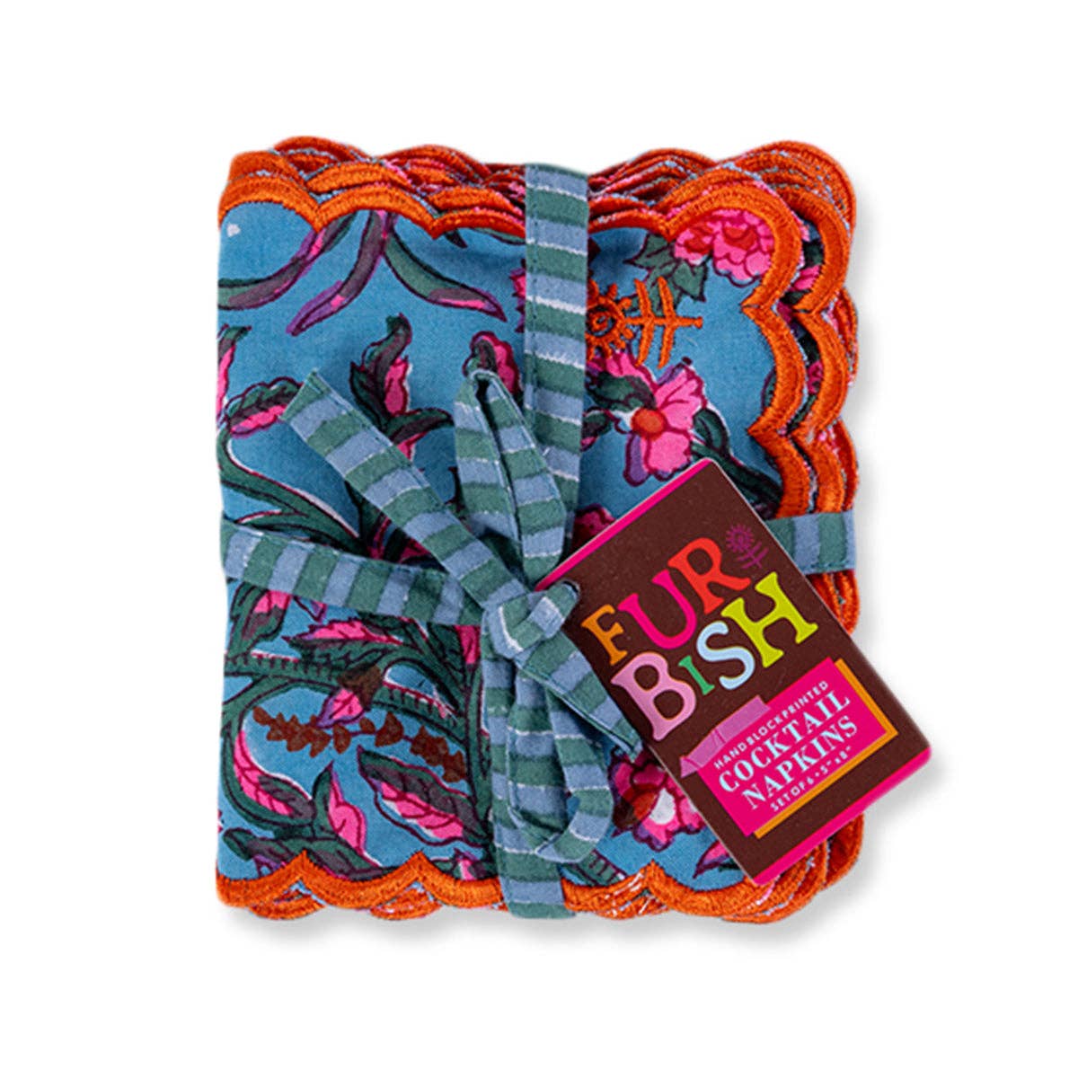 Block Print Cocktail Napkins | 6