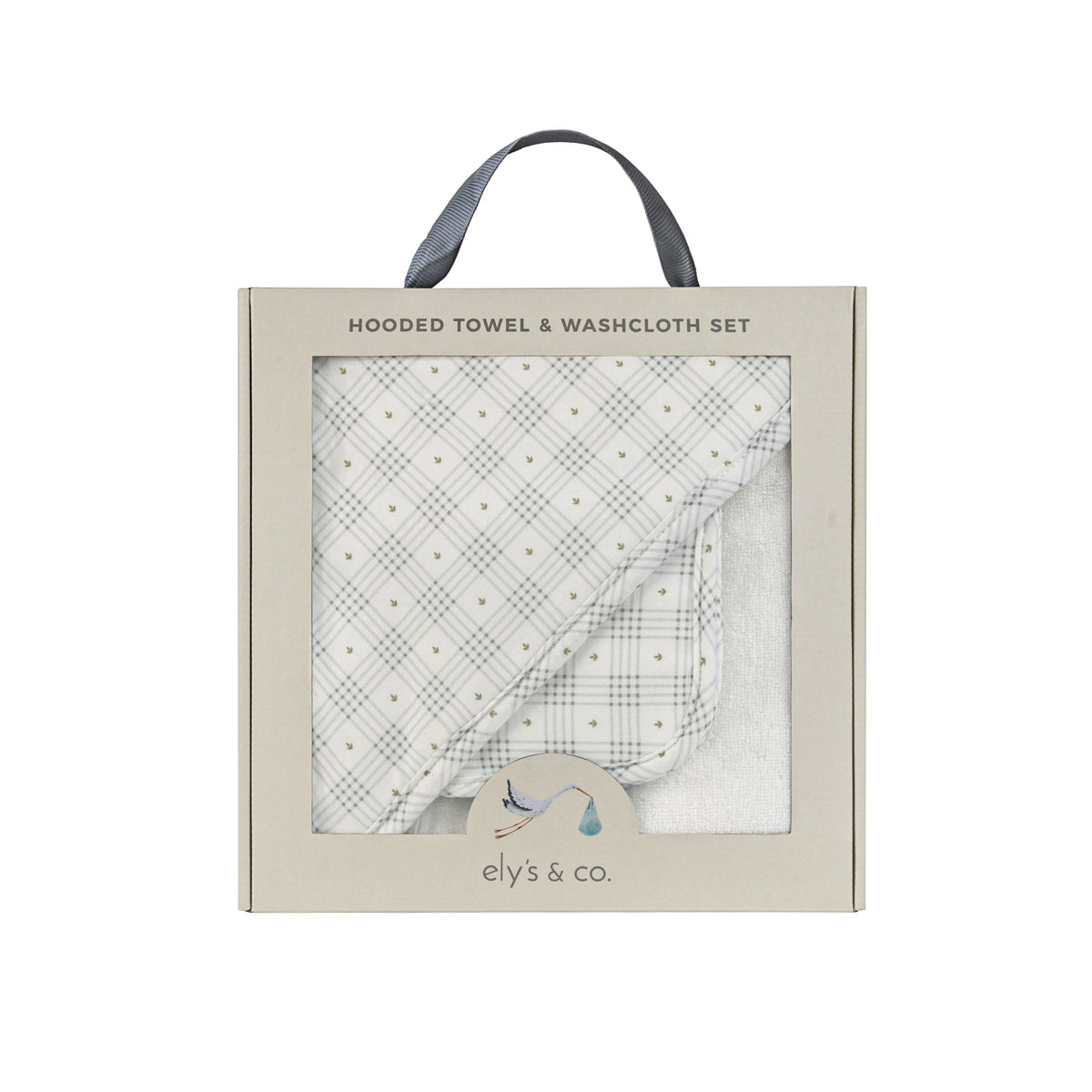 Solid Scalloped Hooded Towel and Washcloth Set