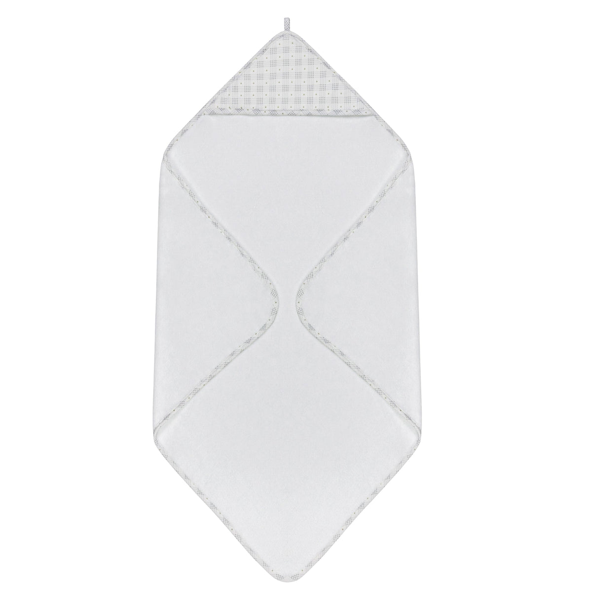Solid Scalloped Hooded Towel and Washcloth Set