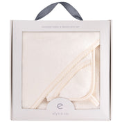 Solid Scalloped Hooded Towel and Washcloth Set
