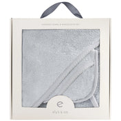 Solid Scalloped Hooded Towel and Washcloth Set