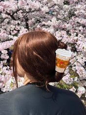 Hand-Painted Heart Coffee Cup Acetate Claw Hair Clip