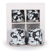 Golden Rabbit Enamelware Swirl Set of 2 Salt & Peppers