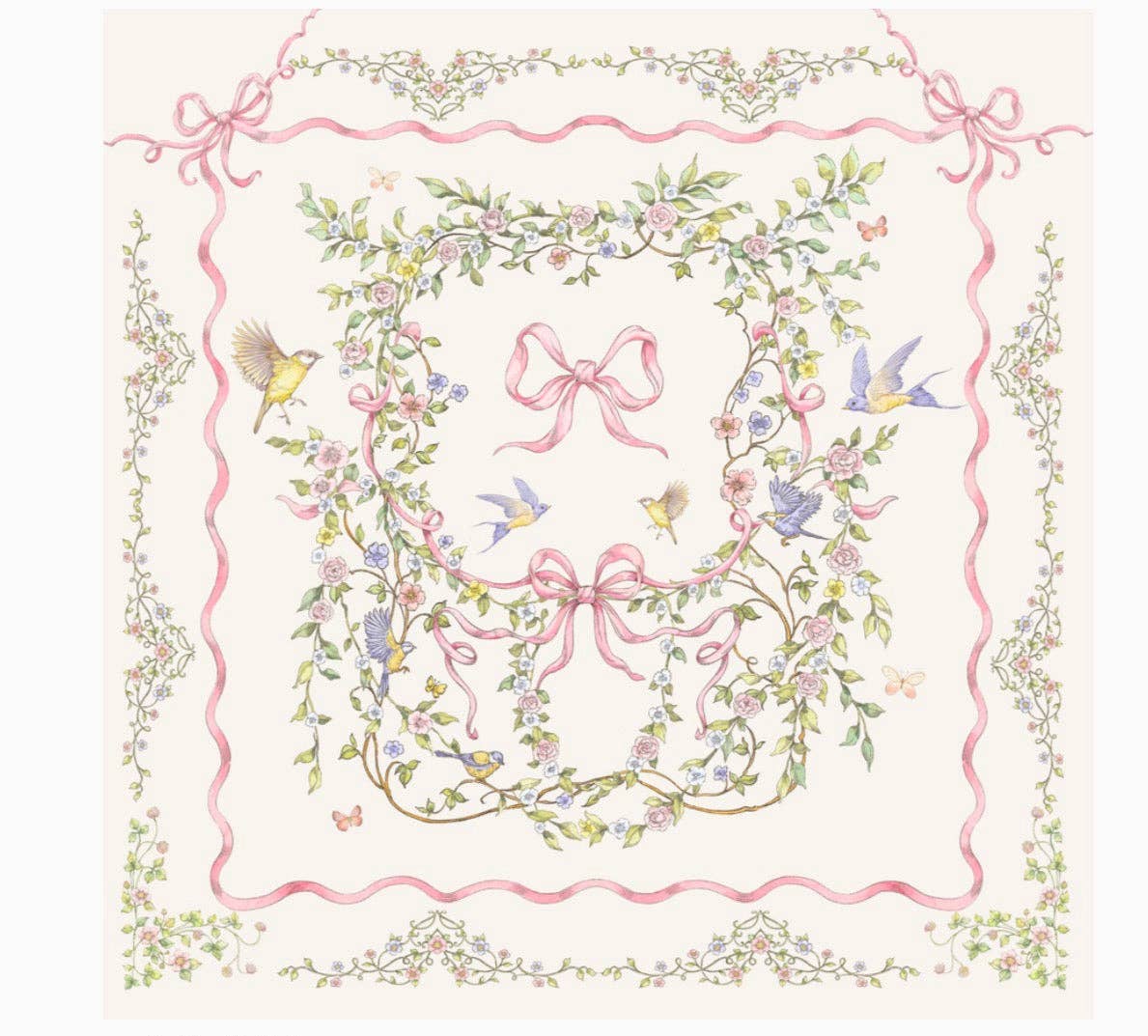 Rose Ribbon Garden Muslin Blanket