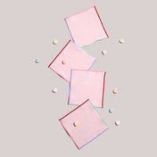 Contrasting Trim Cocktail Napkins | 4