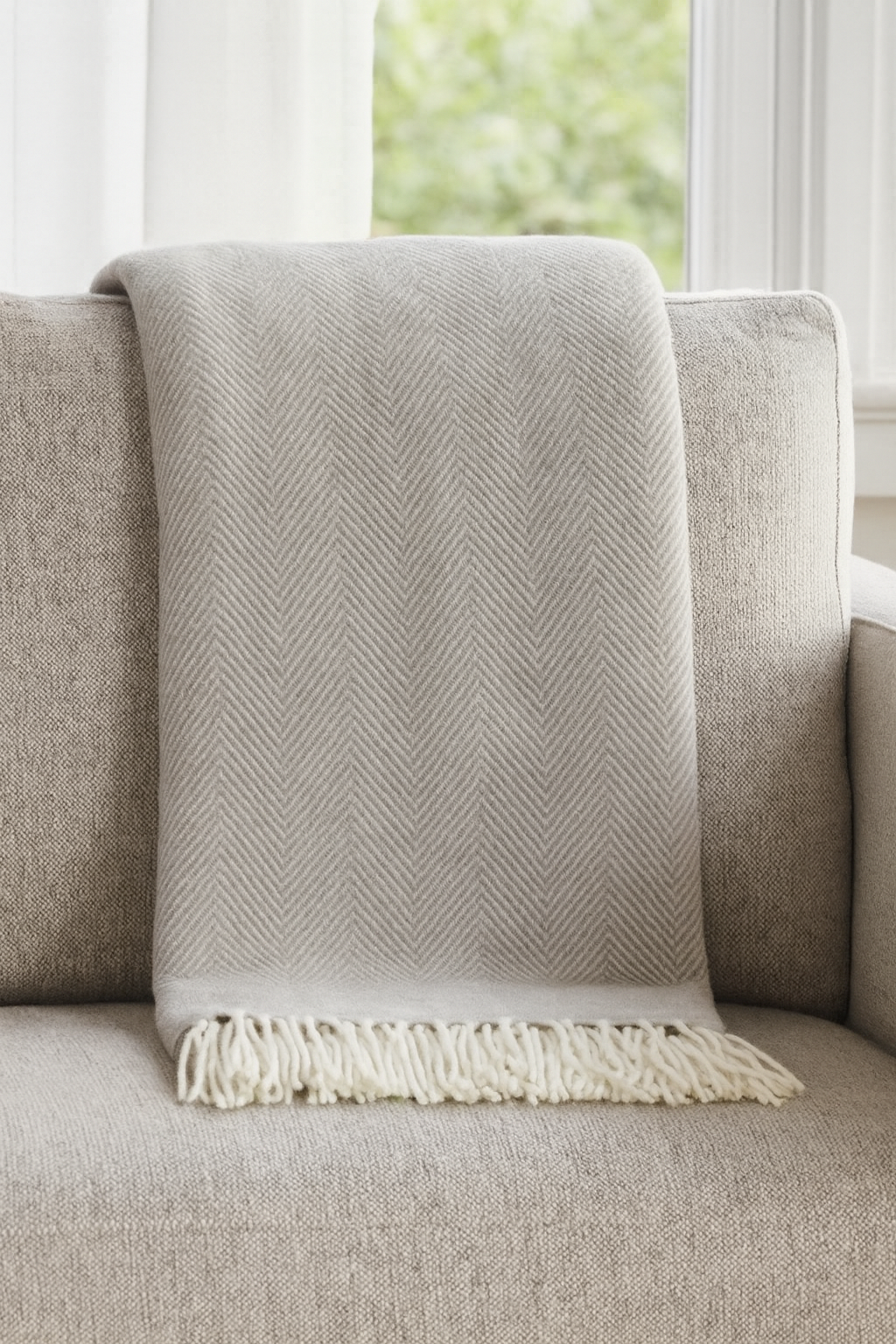 Woven Herringbone Throw Blanket