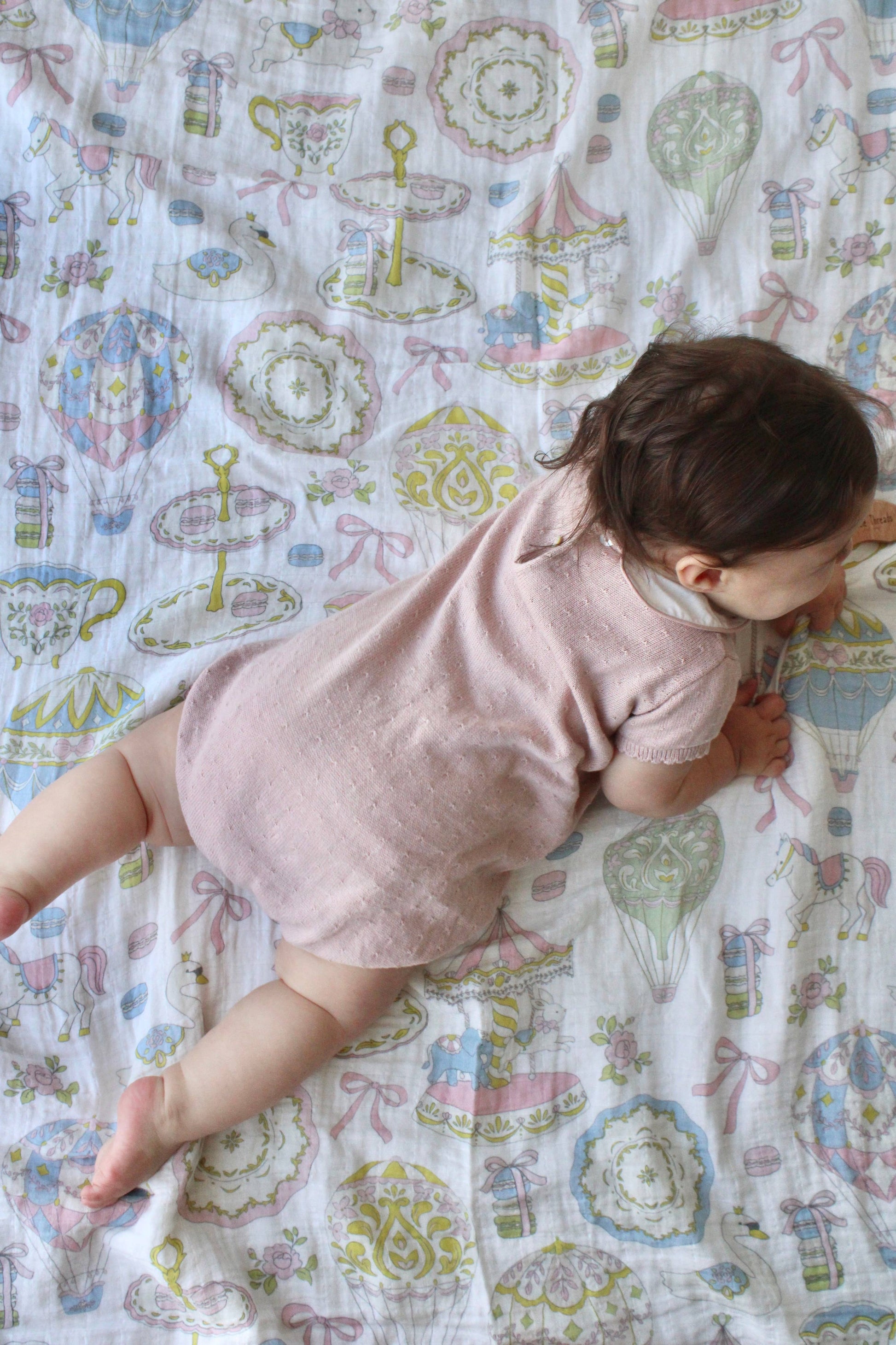 Dreamy Carousel Muslin Blanket
