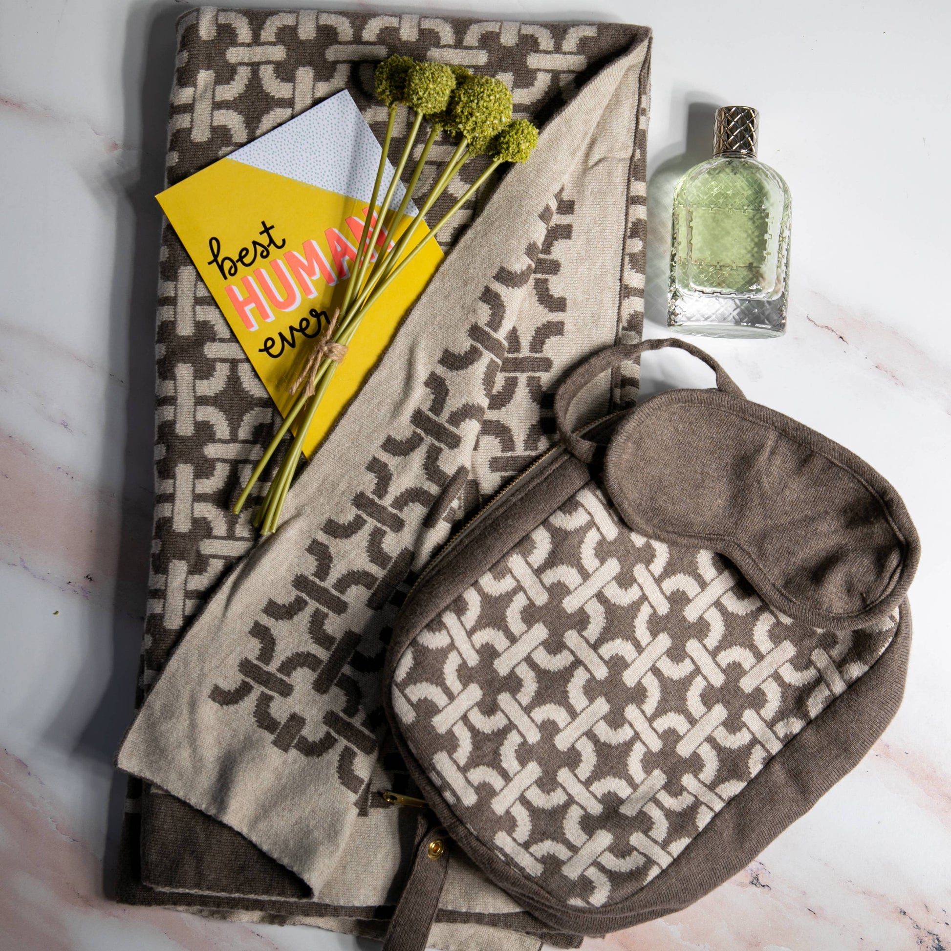 Travel Blanket Eye Mask Set