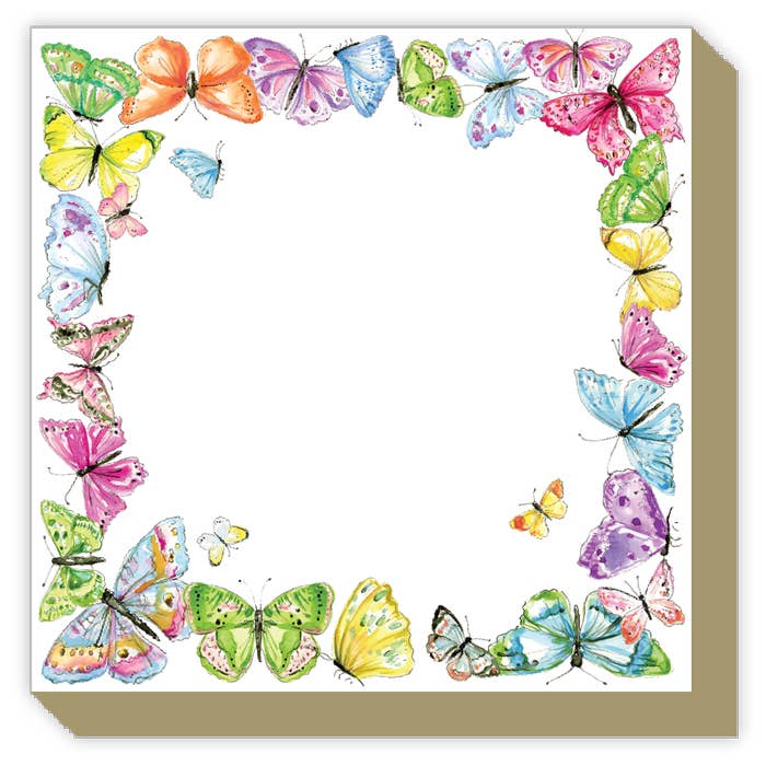 Colorful Butterfly Border Notepad