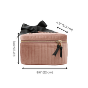 My Makeup Quilted Velvet Cosmetic Box