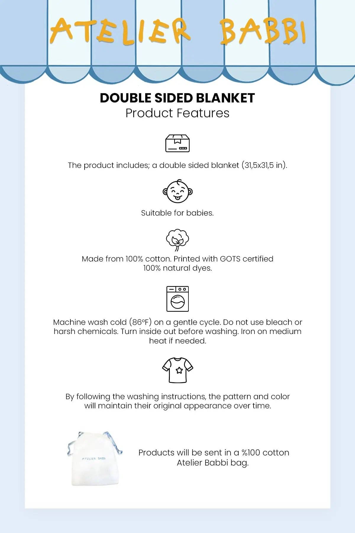 Double-Sided Theatre Baby Blanket