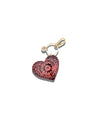 Hand-painted Paisley Heart Bag Charm + Keychain