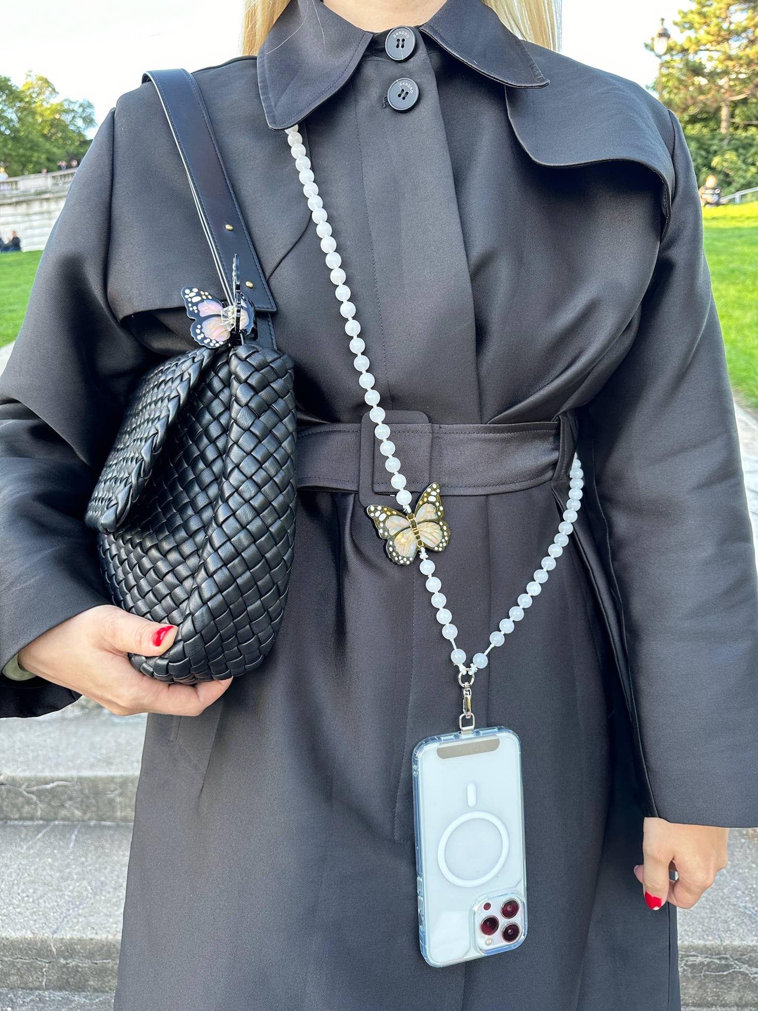 Handpainted Crossbody Phone Chain