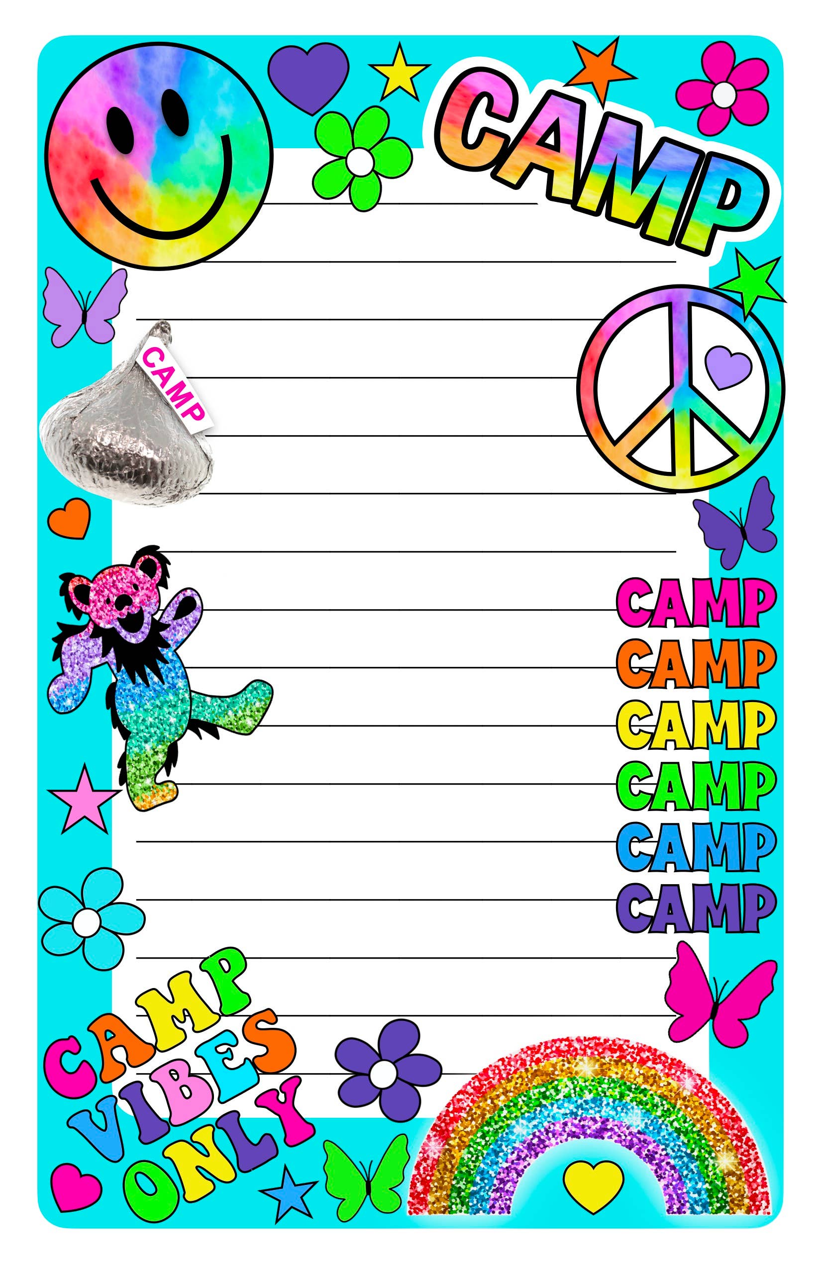 Camp Notepad and Envelopes