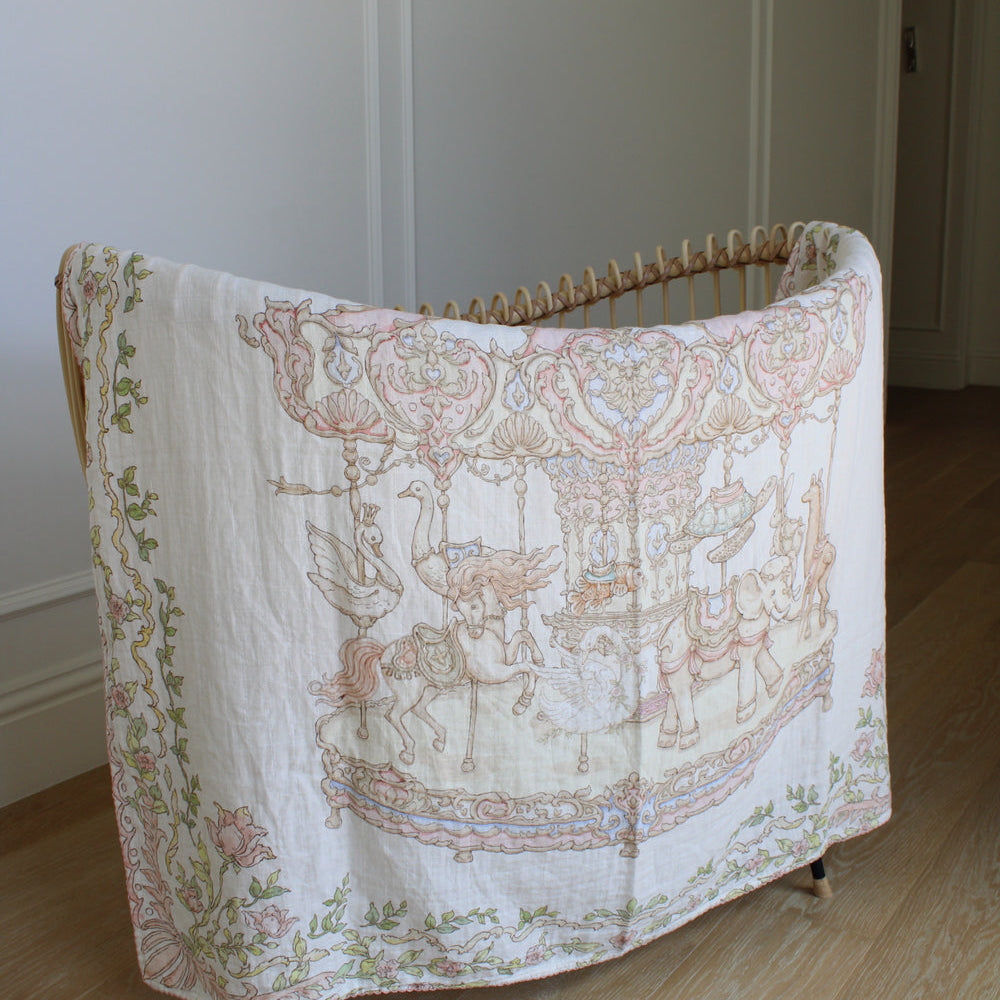 Enchanted Carousel Muslin Blanket