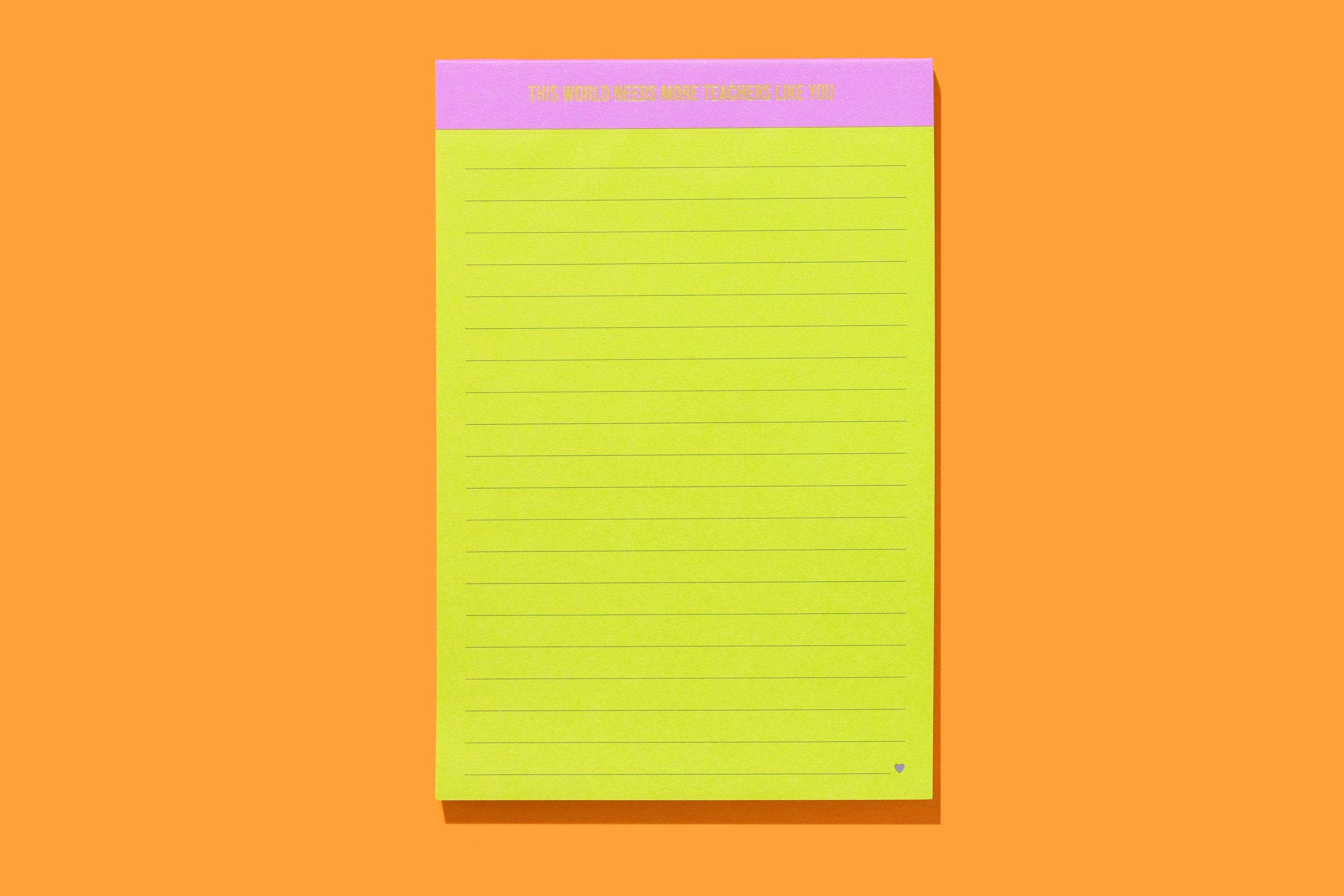Teacher Appreciation Large List Pad