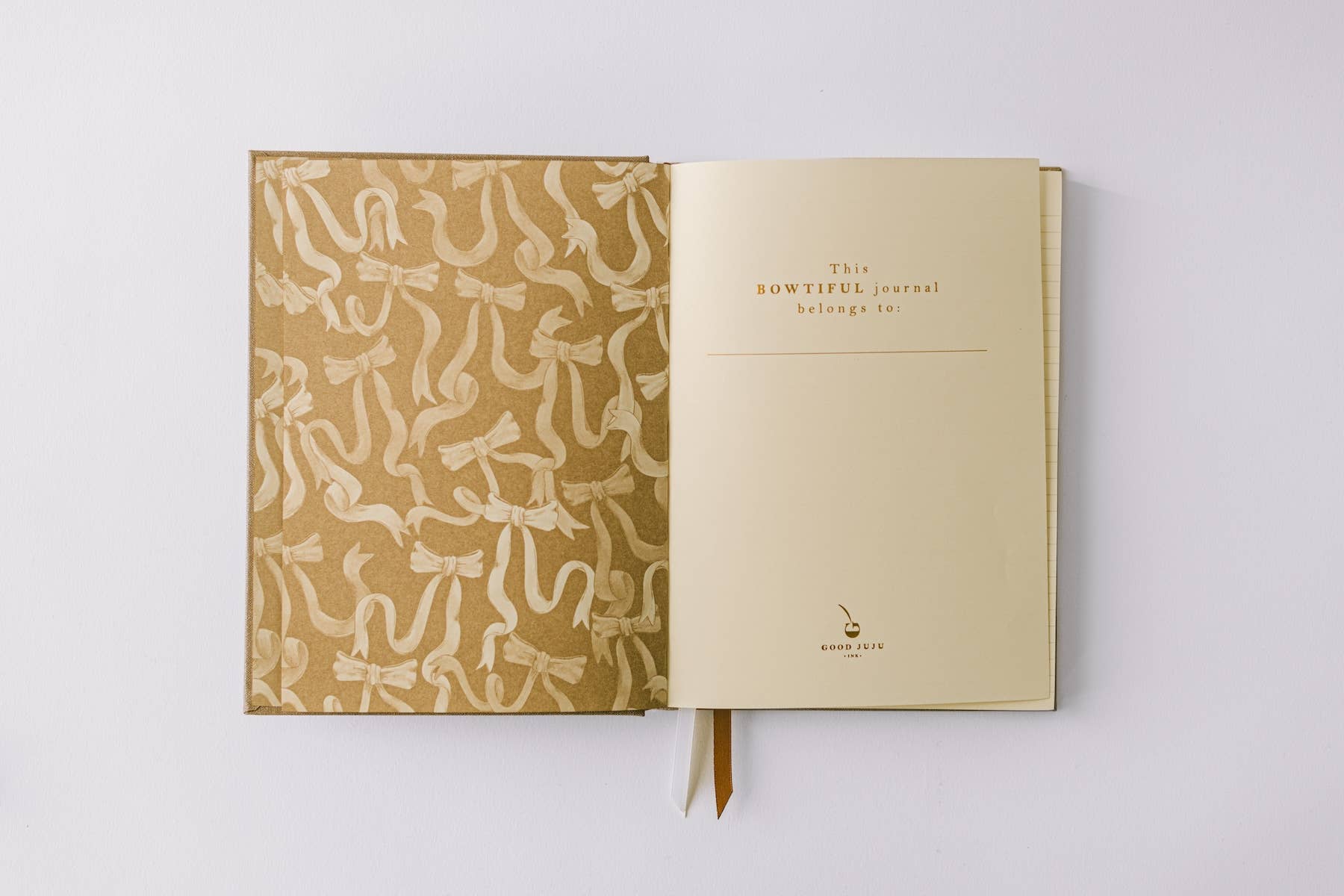 Foil Bow Bookcloth Hardcover Notebook