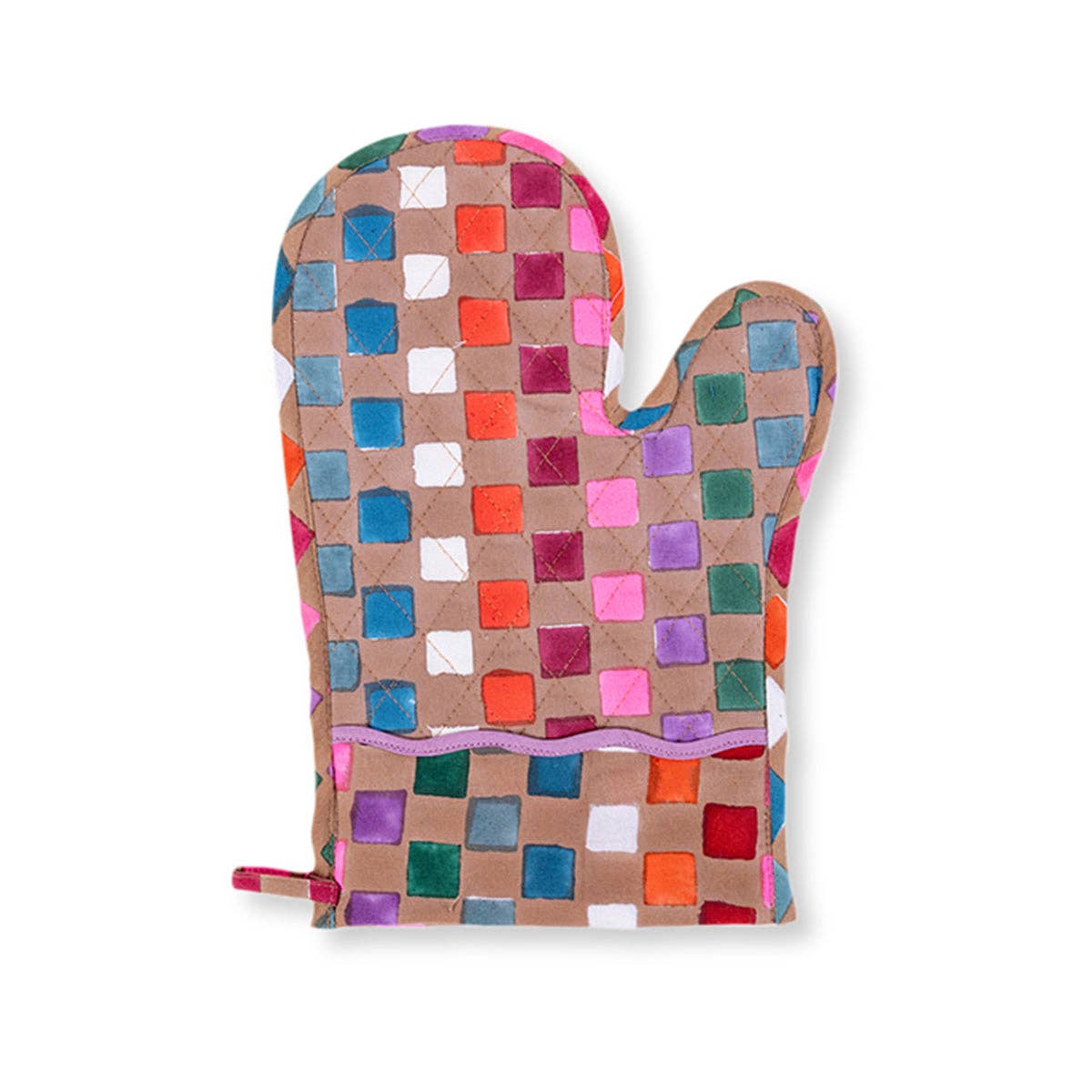 Central Embroidery Oven Mitt - Thumbnail 3
