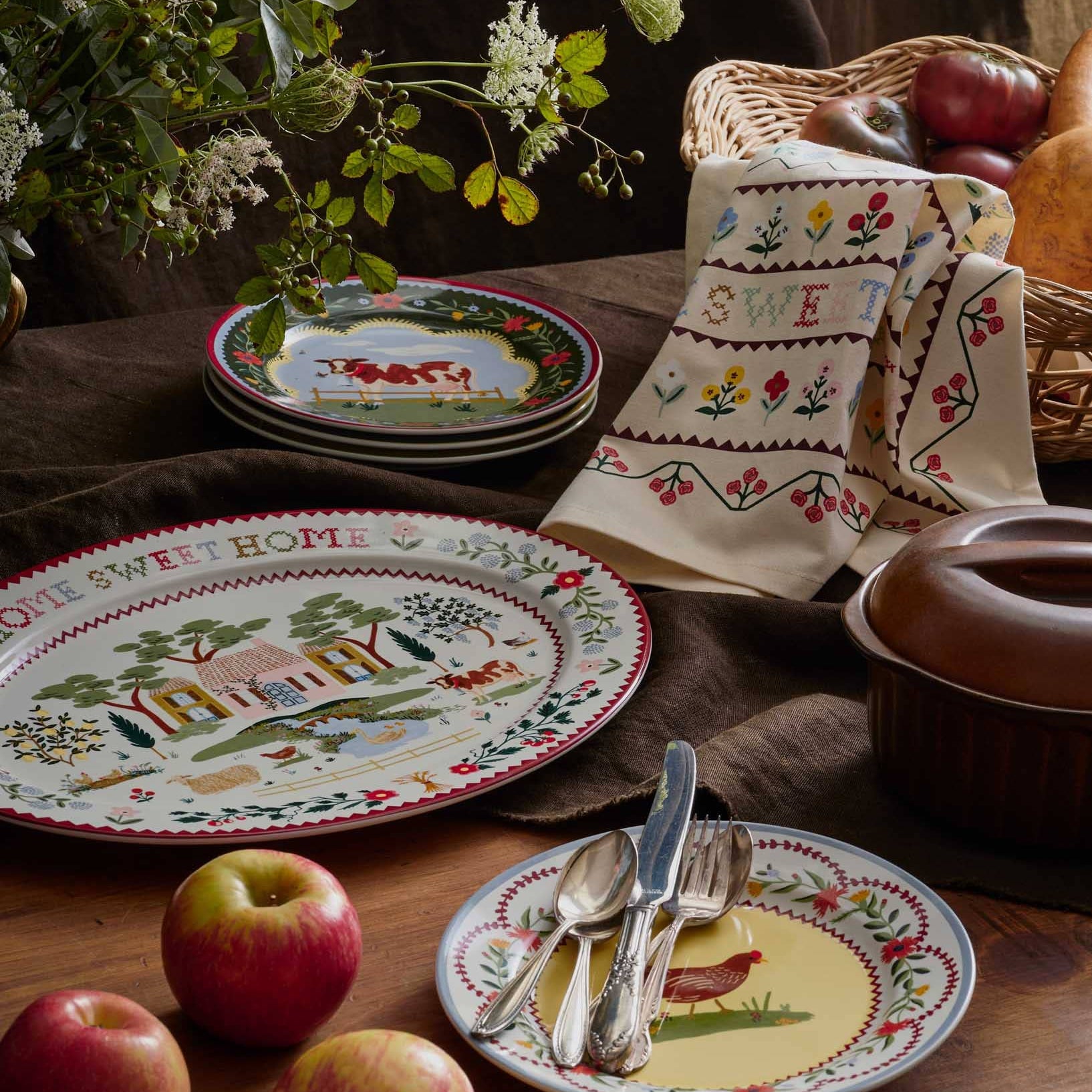 Home Sweet Home Large Porcelain Serving Platter