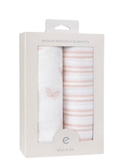 2 Pack Cotton Muslin Swaddle Blanket