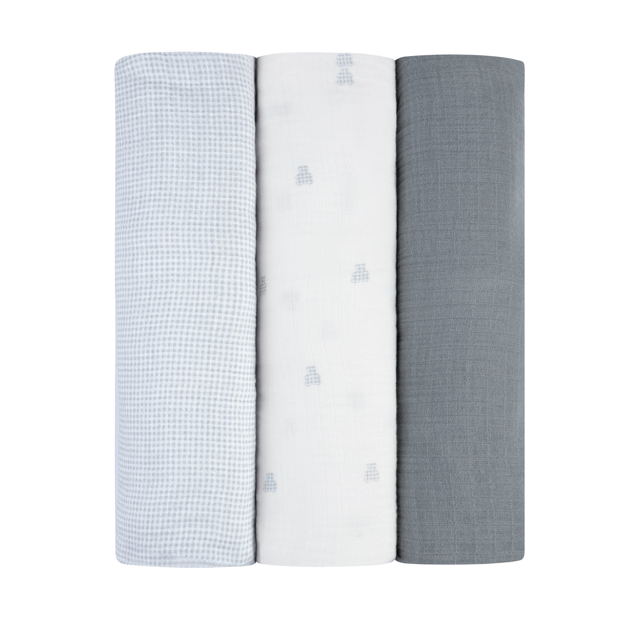 3 Pack Muslin Swaddles