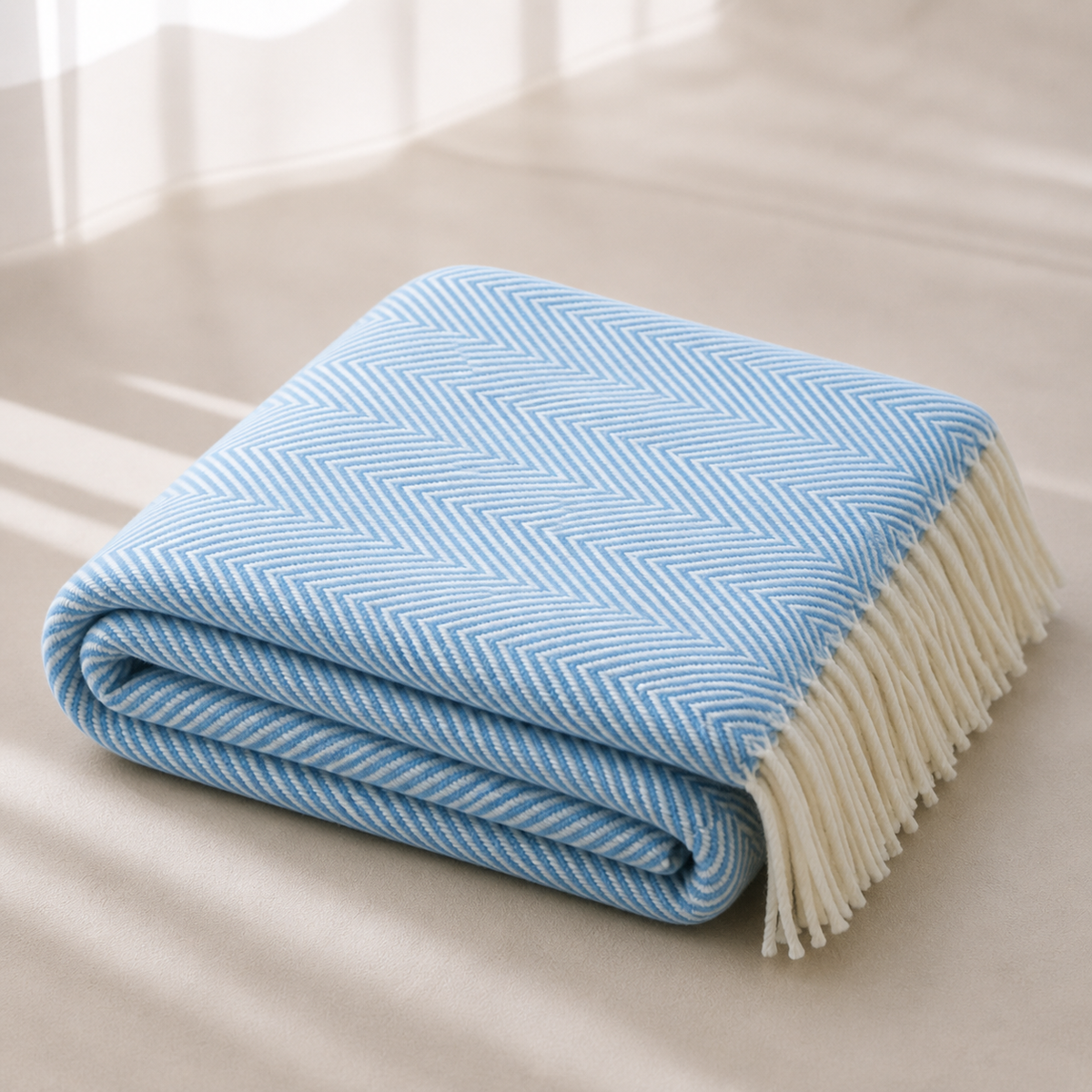 Woven Herringbone Throw Blanket
