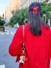 Hand-painted Coquette Bow Claw Hair Clip | Eco-Friendly