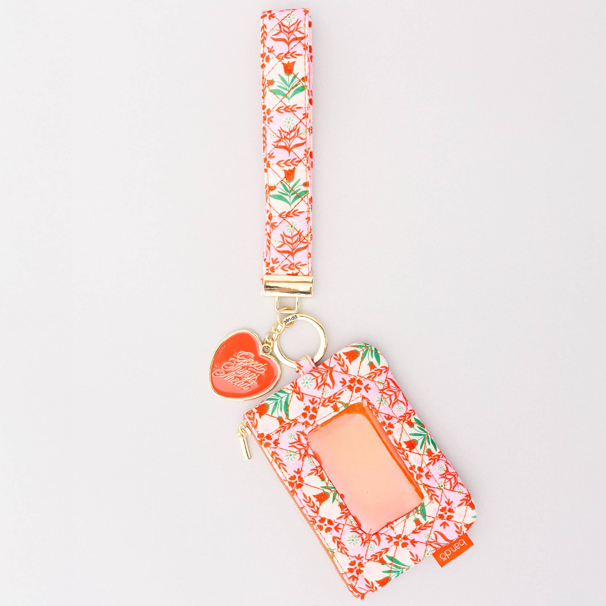 Pink Floral Zip Wrislet