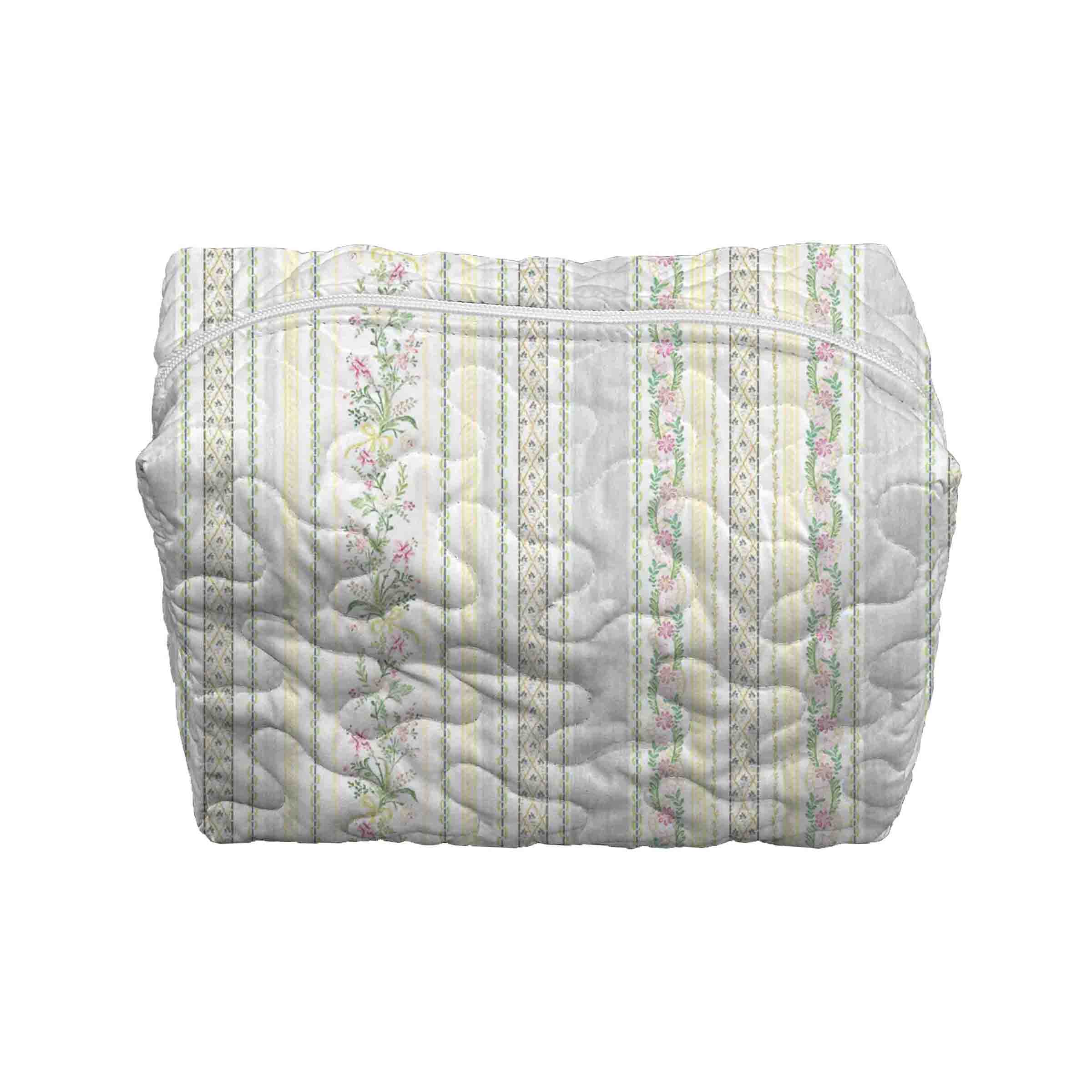 Milkglass Ribbon Yellow Makeup Bag