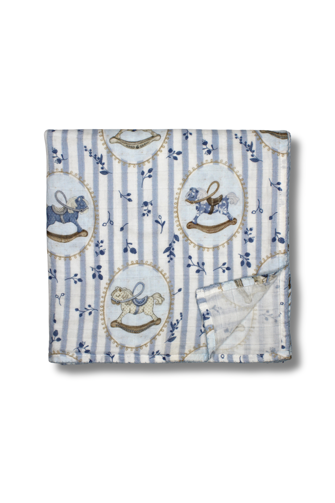 Rocking Horse Muslin Blanket
